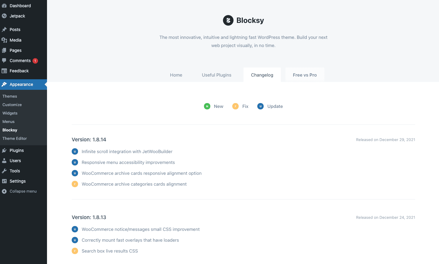 Blocksy, my choice for WordPress Theme