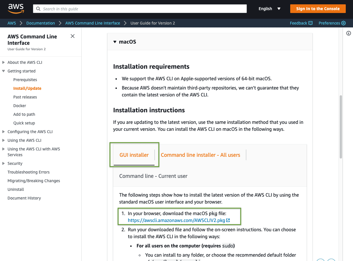 How to install AWS CLI