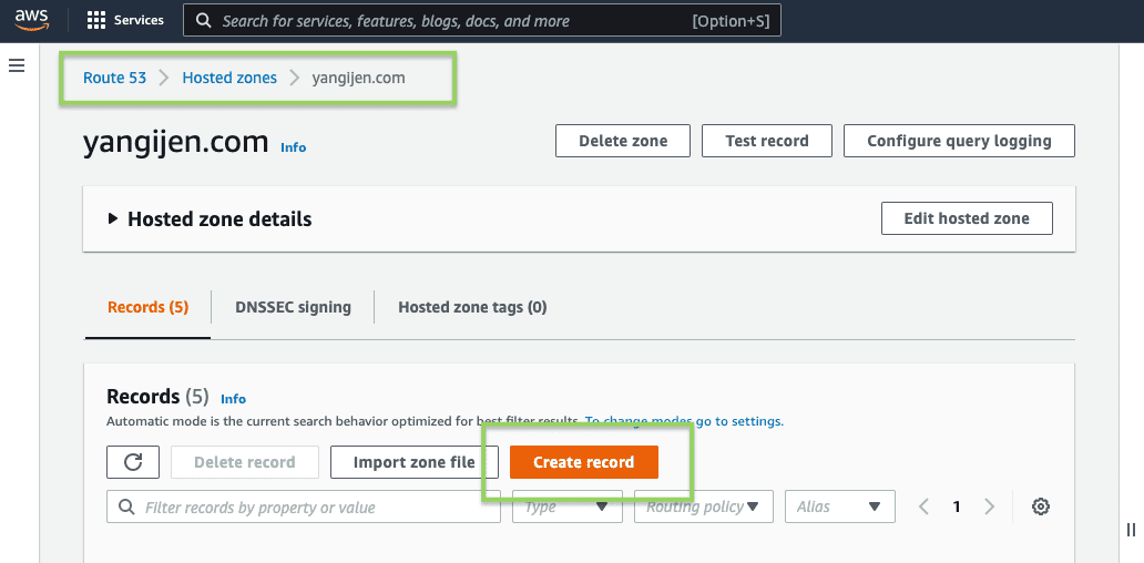 Setup DNS for static page with Netlify and Route 53