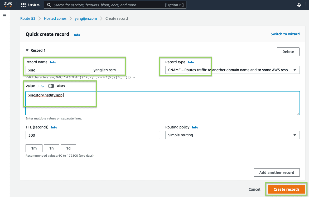 Setup DNS for static page with Netlify and Route 53