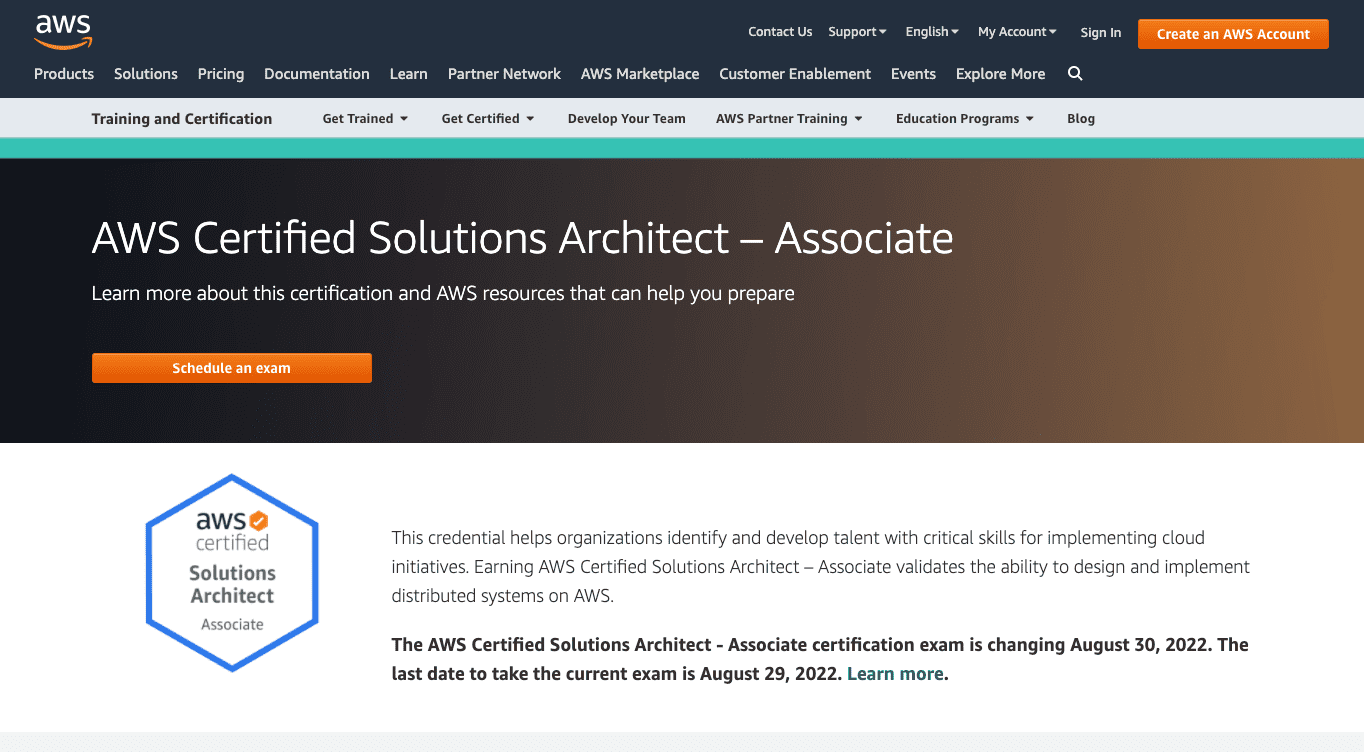 Skill up, studying for AWS solution architect - associate