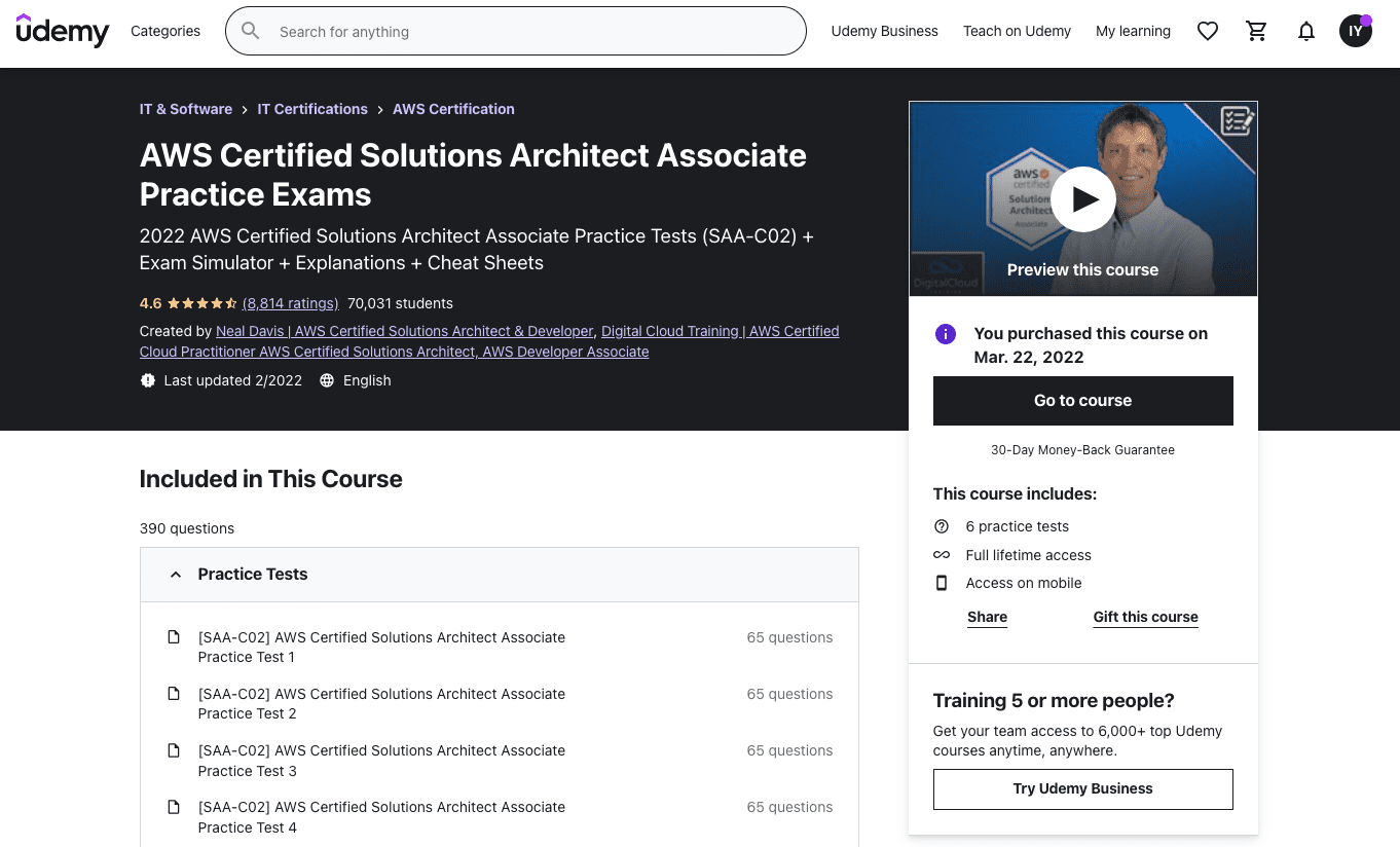 Skill up, studying for AWS solution architect - associate